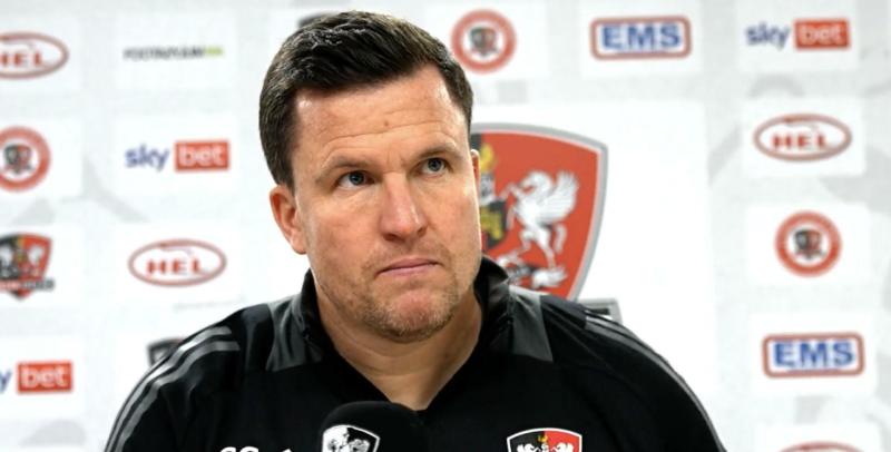 Exeter City manager Gary Caldwell after the Reading game
