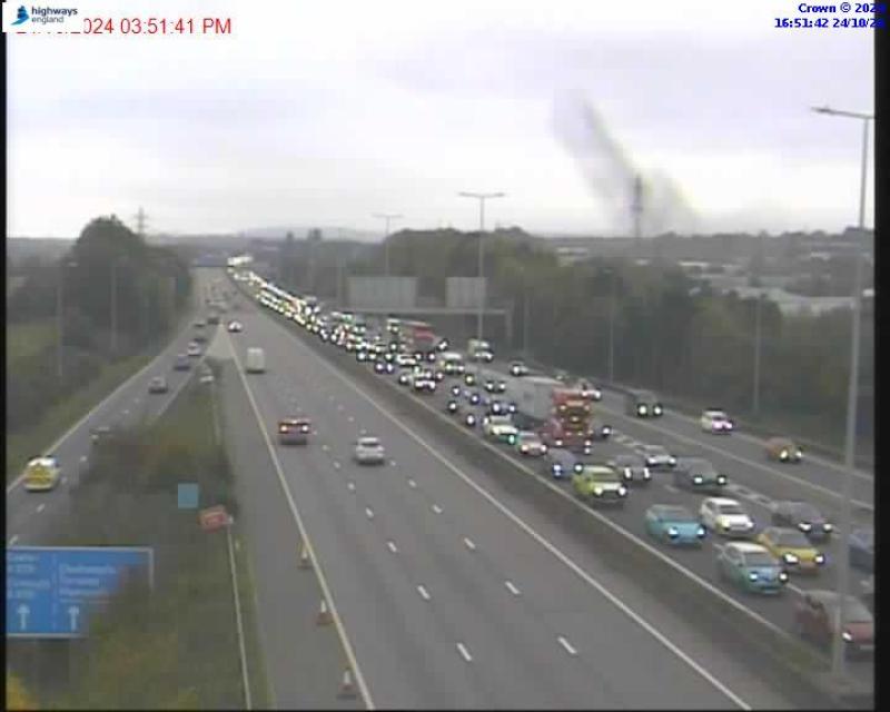 M5 collision causes major delays