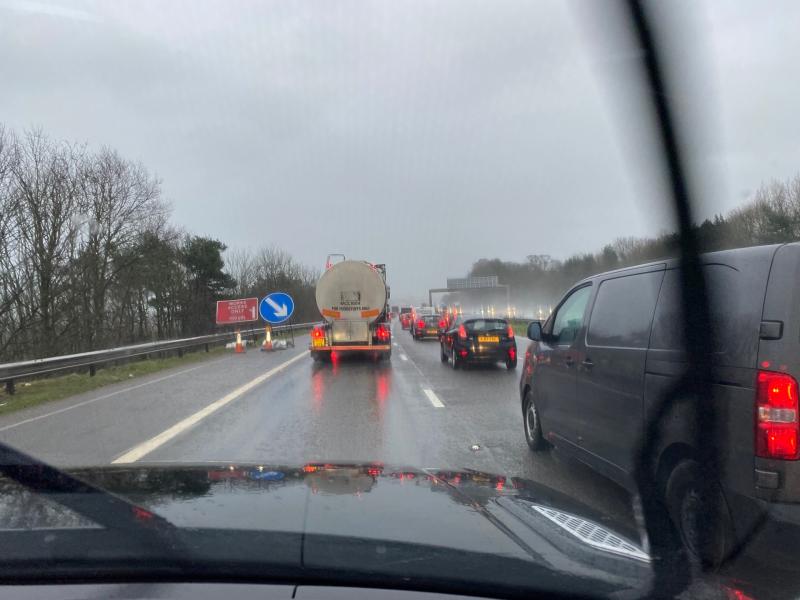 The M5 is closed after a major accident