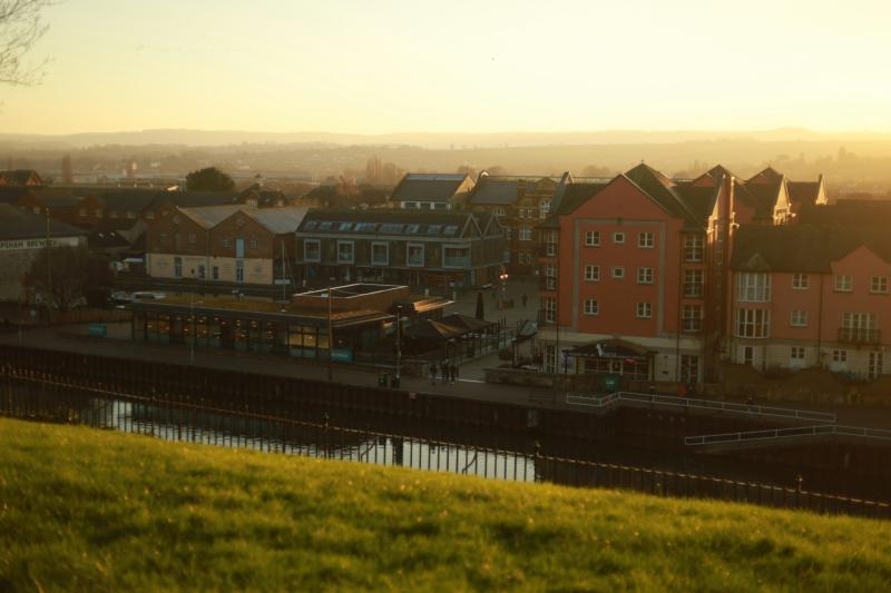 Looking down to cafés and bars at the Quay in Exeter, Image: Spencer Eccles_Jones via Unsplash