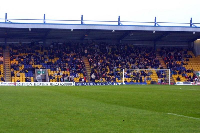 The visitor's stand at Field Mill (One Call Stadium), Image: Steve Daniels 