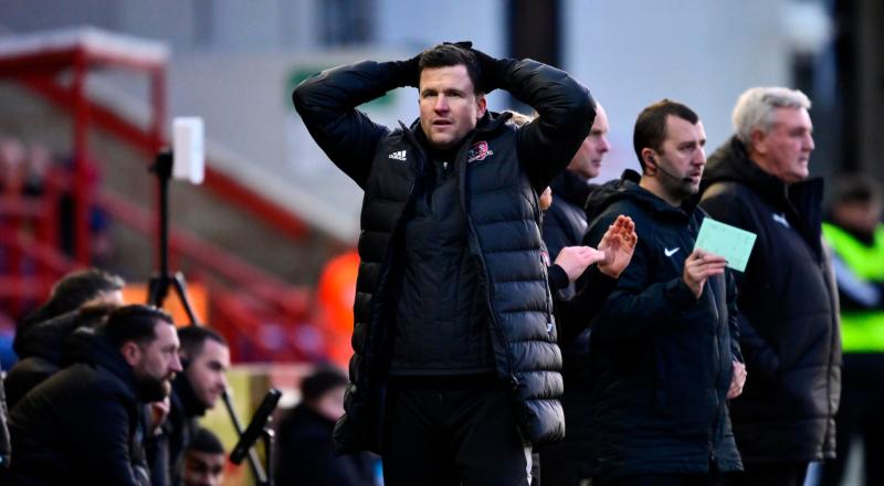 Head in hands for Exeter manager Gary Caldwell. Pic from PPAUK