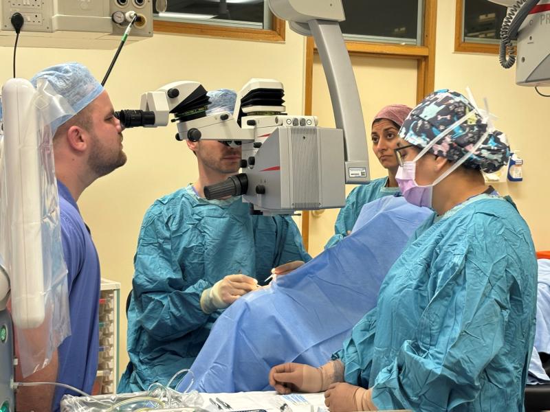 Harry Roberts and team carrying out the procedure on another patient