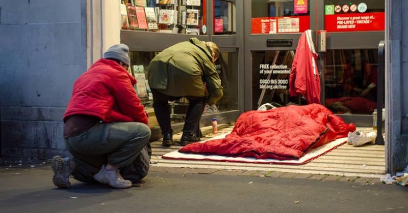 Rough sleeper in Exeter (Image: Exeter City Council)
