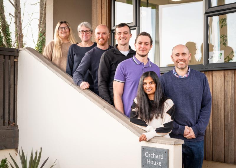Tom Baker (front) with The Fresh Accountancy Company team (Credit: Simon Tutty)