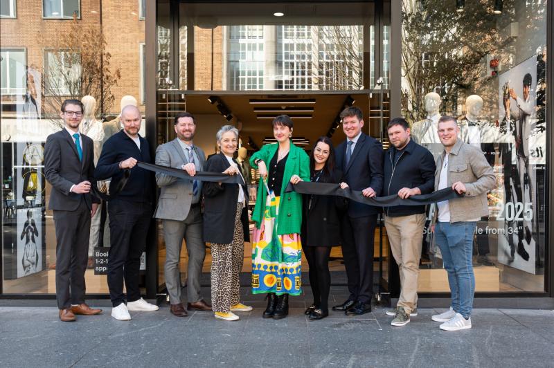 The Suits Direct team at the opening 