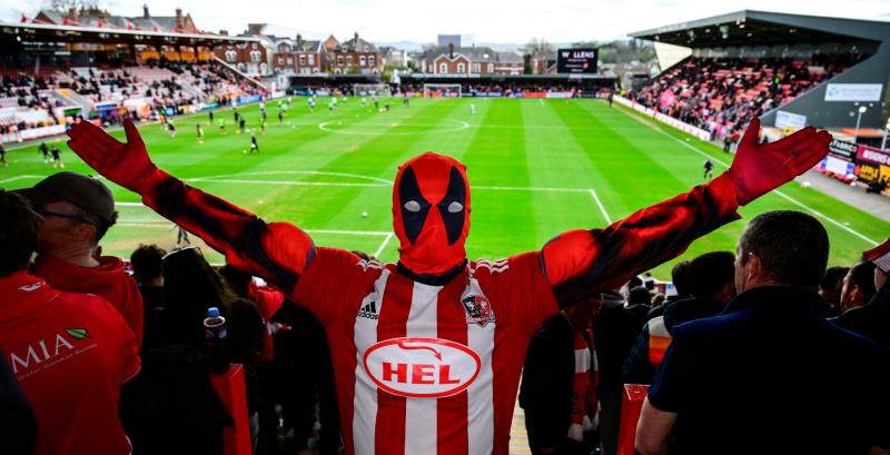 Exeter City fans during the Sky Bet League Match between Exeter City and Wrexham at St James Park, Devon on 29th March 2025 (Photo: Phil Mingo/PPAUK)