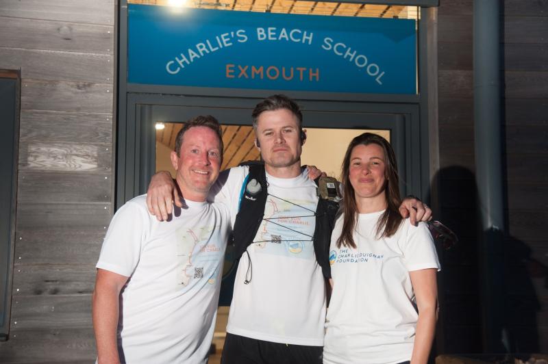 From left: Charlie’s father, David Duignan, Olly Westray and Yvette Duignan, Charlie’s mother. Photograph by Andy Green.