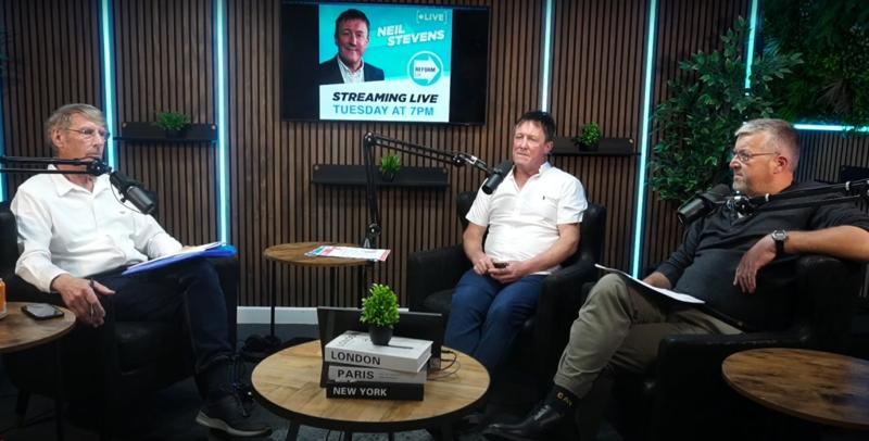 A Podcast Recording With Robert Sheridan (left), Neil Stevens (centre) and Tony Stevens (right) (Image Courtesy: YouTube/Neil Stevens).