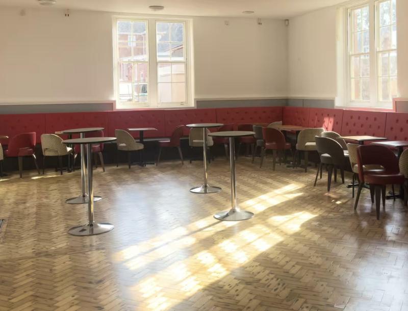 The original flooring has been restored