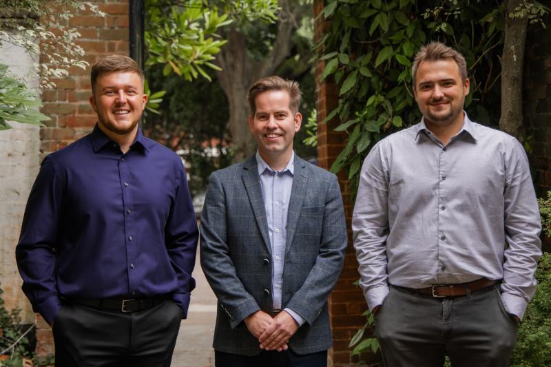 Pictured (from left) Kieran Whyte, Shane Cann and Luke Harris