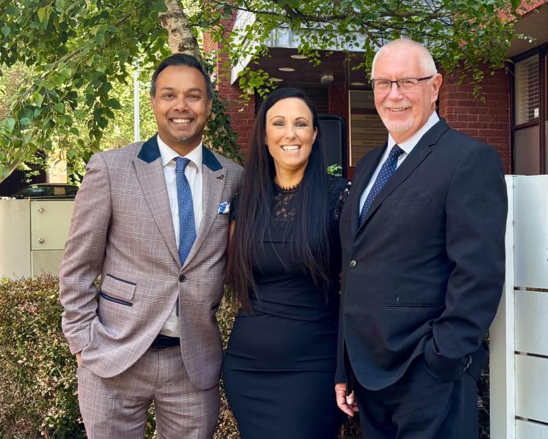 Imran Khodabocus with Joint MDs Rachel Buckley and Norman Hartnell