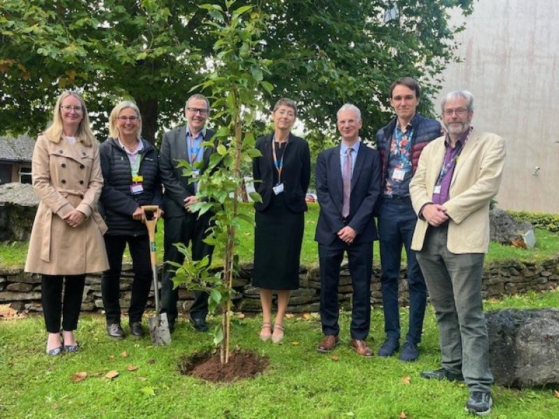 Memorial trees planted at Royal Devon Hospitals to honour healthcare workers lost to suicide 
