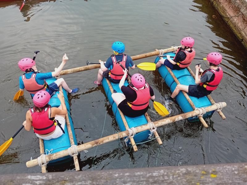 Devon Young Carers launch new support group with raft-building day on Exeter Canal