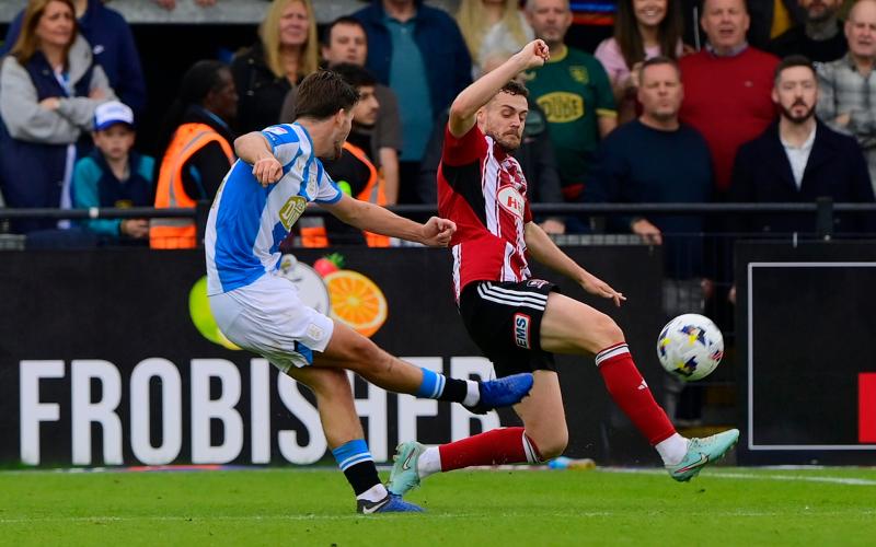 Huddersfield winner at Exeter. Pic from PPAUK