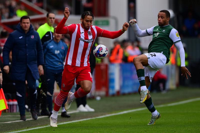 Devon Derby night at St James Park. Pic from PPAUK
