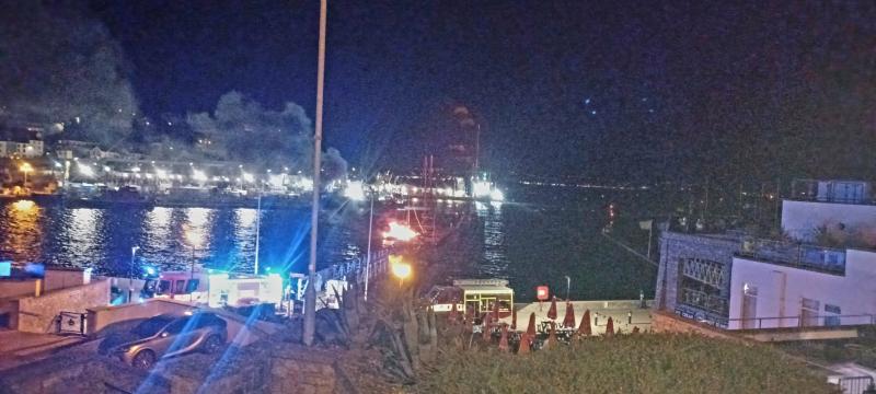 Brixham boat blaze alert Pic Brixham Coastguard rescue team