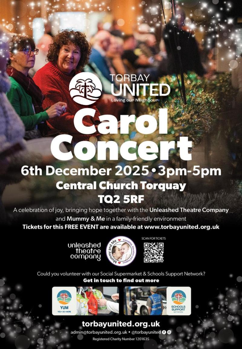 Torbay United annual carol concert returns this weekend 
