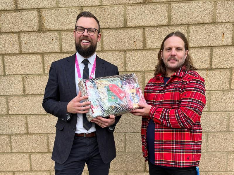 Festive Christmas hampers delivered to families at Isca Academy