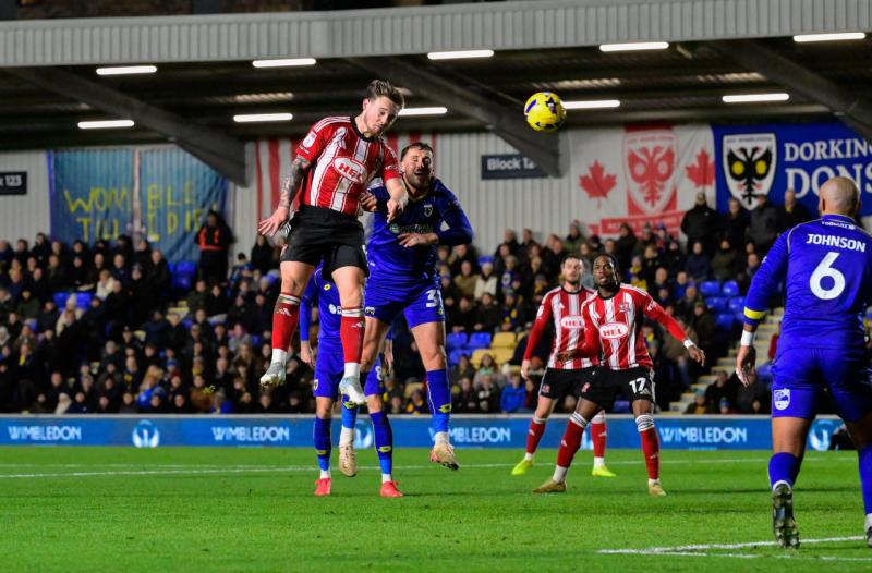Jayden Wareham heads the Exeter winner. Pic from PPAUK