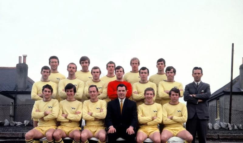 TUFC in 1969 Bobby Baxter is far left in middle row