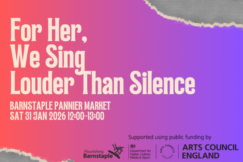 Community singalong and art installation highlight sexual abuse awareness in Barnstaple