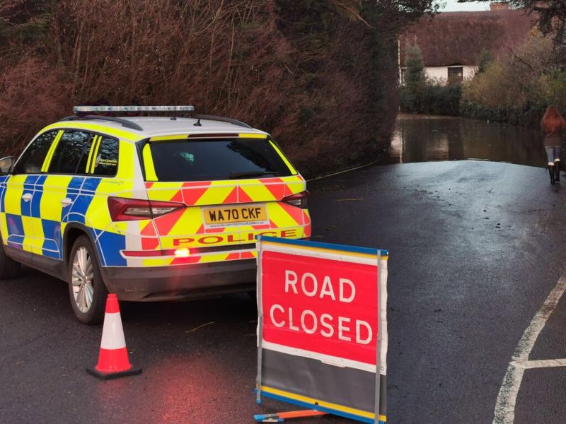 Exeter roads remain flooded after Storm Chandra as travel chaos continues