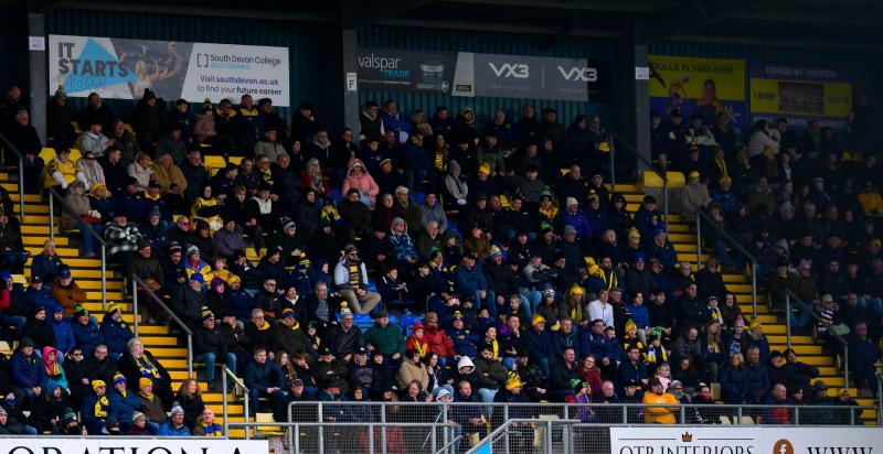 Home help for Torquay United. Pic from PPAUK