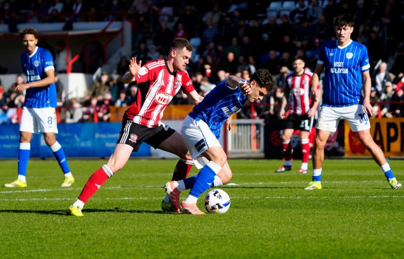 Exeter City beaten by Cardiff. Pic from PPAUK